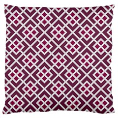 Two Tone Lattice Pattern Purple Standard Flano Cushion Case (one Side) by kellehco