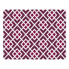 Two Tone Lattice Pattern Purple Double Sided Flano Blanket (large)  by kellehco