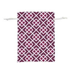 Two Tone Lattice Pattern Purple Lightweight Drawstring Pouch (m) by kellehco