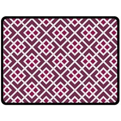 Two Tone Lattice Pattern Purple Double Sided Fleece Blanket (large)  by kellehco