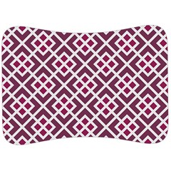 Two Tone Lattice Pattern Purple Velour Seat Head Rest Cushion by kellehco