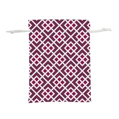 Two Tone Lattice Pattern Purple Lightweight Drawstring Pouch (l) by kellehco