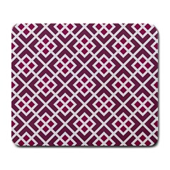 Two Tone Lattice Pattern Purple Large Mousepads by kellehco