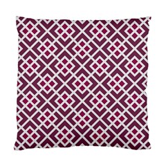 Two Tone Lattice Pattern Purple Standard Cushion Case (two Sides) by kellehco