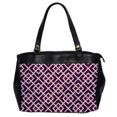 Two Tone Lattice Pattern Purple Oversize Office Handbag by kellehco