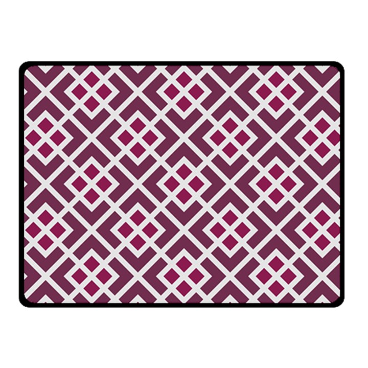 Two Tone Lattice Pattern Purple Fleece Blanket (Small)