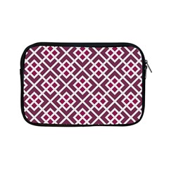 Two Tone Lattice Pattern Purple Apple Ipad Mini Zipper Cases by kellehco