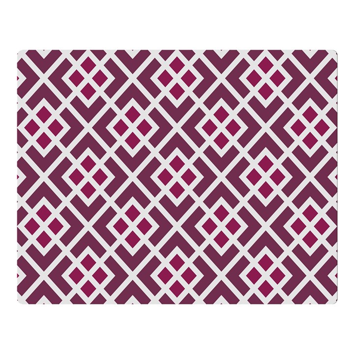 Two Tone Lattice Pattern Purple Double Sided Flano Blanket (Large) 