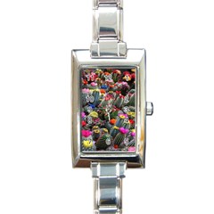 Cactus Rectangle Italian Charm Watch