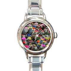 Cactus Round Italian Charm Watch