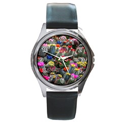 Cactus Round Metal Watch