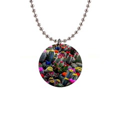 Cactus 1  Button Necklace by Sparkle