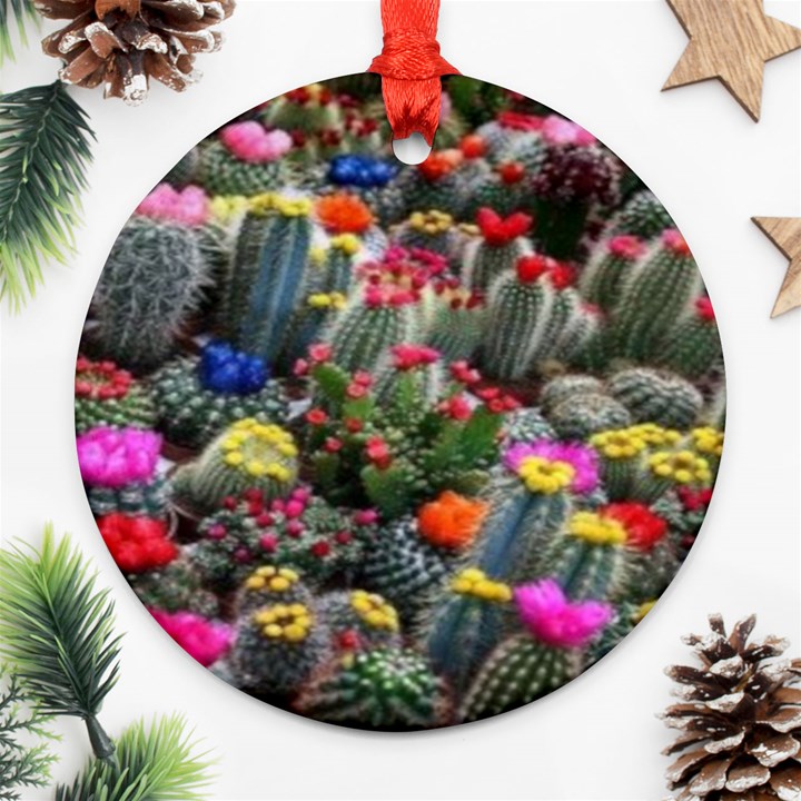 Cactus Round Ornament (Two Sides)