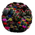 Cactus Large 18  Premium Flano Round Cushions Front