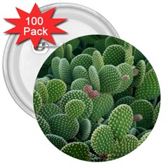 Green Cactus 3  Buttons (100 Pack)  by Sparkle