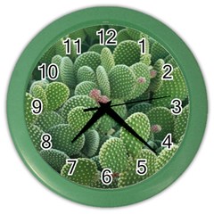 Green Cactus Color Wall Clock by Sparkle