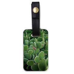 Green Cactus Luggage Tag (one Side) by Sparkle