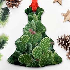 Green Cactus Christmas Tree Ornament (two Sides) by Sparkle