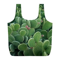 Green Cactus Full Print Recycle Bag (l) by Sparkle