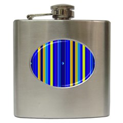 Blueyellow  Hip Flask (6 Oz) by Sparkle