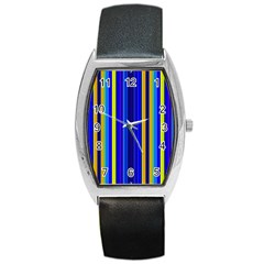 Blueyellow  Barrel Style Metal Watch by Sparkle