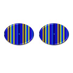 Blueyellow  Cufflinks (oval) by Sparkle