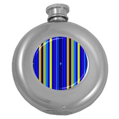 Blueyellow  Round Hip Flask (5 Oz) by Sparkle