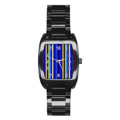 Blueyellow  Stainless Steel Barrel Watch by Sparkle