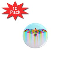 Rainbow Bird 1  Mini Magnet (10 Pack)  by Sparkle