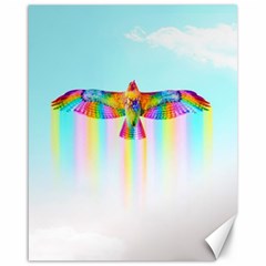 Rainbow Bird Canvas 16  X 20  by Sparkle