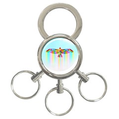 Rainbow Bird 3-ring Key Chain by Sparkle