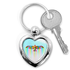 Rainbow Bird Key Chain (heart) by Sparkle