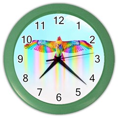 Rainbow Bird Color Wall Clock by Sparkle