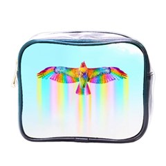 Rainbow Bird Mini Toiletries Bag (one Side) by Sparkle