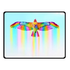 Rainbow Bird Fleece Blanket (small) by Sparkle