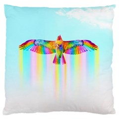 Rainbow Bird Standard Flano Cushion Case (two Sides) by Sparkle