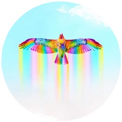 Rainbow Bird Wooden Puzzle Round by Sparkle