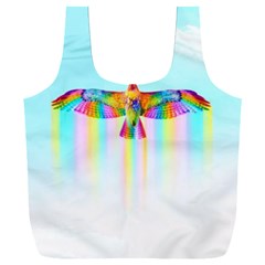 Rainbow Bird Full Print Recycle Bag (xxl) by Sparkle