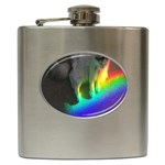 Rainbowcat Hip Flask (6 oz) Front