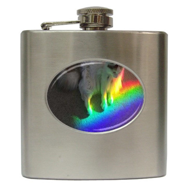 Rainbowcat Hip Flask (6 oz)