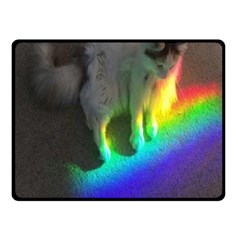 Rainbowcat Double Sided Fleece Blanket (small)  by Sparkle