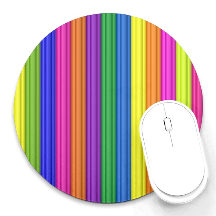 Colorful Spongestrips Round Mousepads