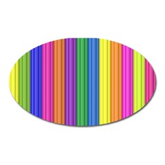 Colorful Spongestrips Oval Magnet by Sparkle