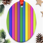 Colorful Spongestrips Oval Ornament (Two Sides) Front