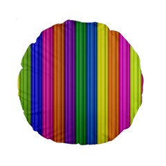 Colorful Spongestrips Standard 15  Premium Round Cushions by Sparkle