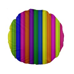 Colorful Spongestrips Standard 15  Premium Flano Round Cushions by Sparkle