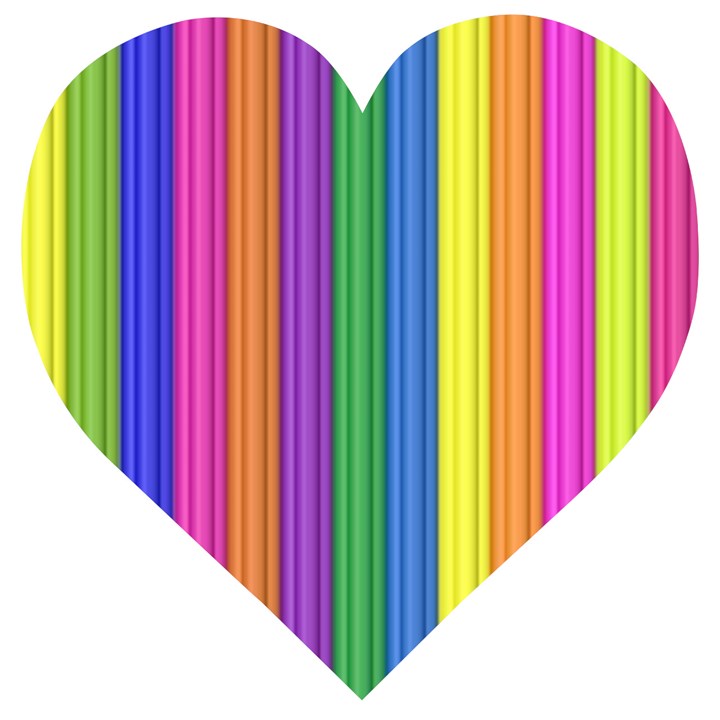 Colorful Spongestrips Wooden Puzzle Heart