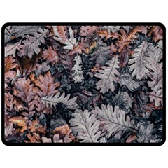 Autumn Leafs Fleece Blanket (large)  by Sparkle