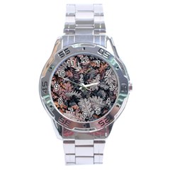 Autumn Leafs Stainless Steel Analogue Watch by Sparkle