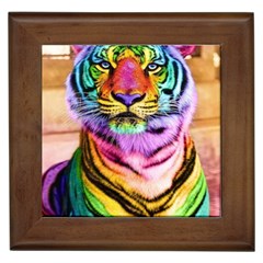 Rainbowtiger Framed Tile by Sparkle